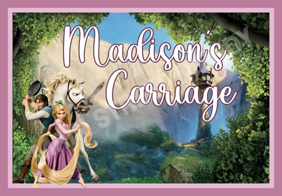 Stroller or Scooter Tag - Custom, Personalized, Disney Tangled Vacation Tag, Rapunzel, Flynn Rider, Disney World, Disneyland