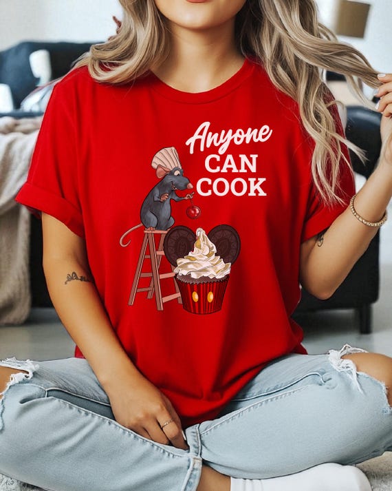 Disney Ratatouille Tee - Disney Anyone Can Cook T-Shirt - EPCOT Remy Tee  - Instant Digital Download PNG - Mickey Shaped Cupcake Tee