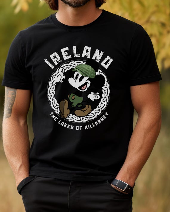 Irish Mickey Mouse Instant Digital Design PNG, Ireland Disney World EPCOT Digital Art