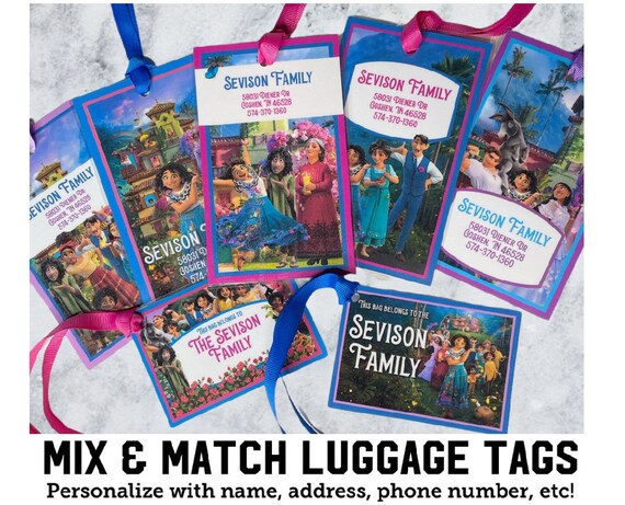 Personalized Disney Luggage Tags, Bag Tags, Custom, Encanto Themed