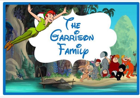 Stroller Tag - {DIGITAL DOWNLOAD} Custom, Personalized, Disney's Peter Pan Inspired Vacation Tag for your stroller