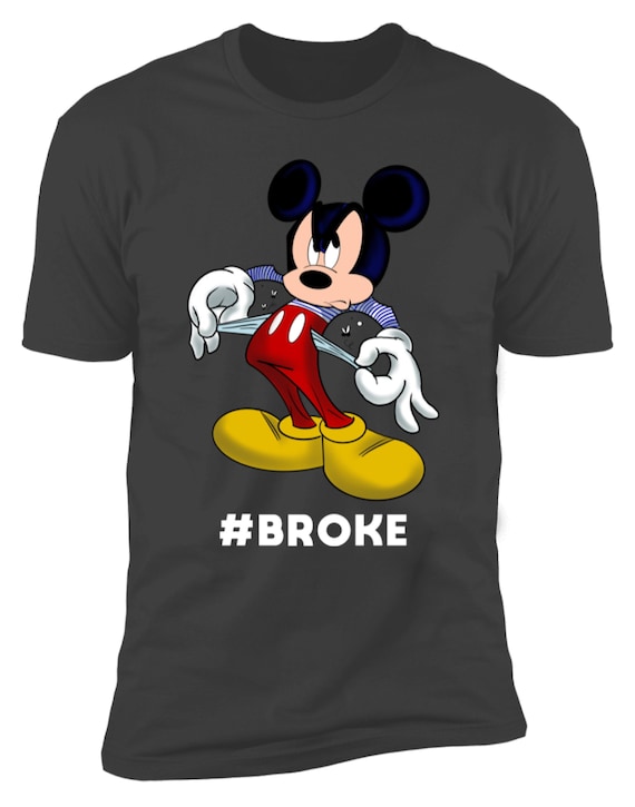 Disney T-Shirts, Mickey Mouse, Broke, Disney World, Disneyland, Couples Tee, Vacation Tee