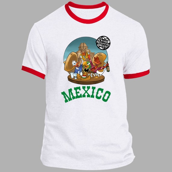 Disney T-Shirts, The Three Caballeros, Donald Duck, EPCOT, Mexico, Drinking Around the World, Disney World, Alcohol, vacation tee, Unisex