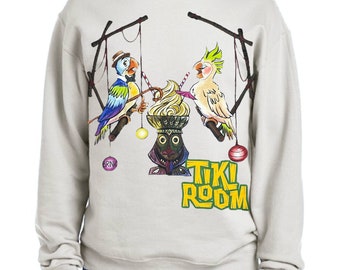 Disney Sweatshirt, Enchanted Tiki Room, Adventureland, Disney World, Disneyland, Vacation, Unisex, Magic Kingdom, Retro, Love Birds