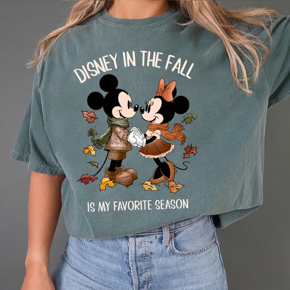 Disney Fall Mickey & Minnie Digital T-Shirt Design - {INSTANT DIGITAL DESIGN} - "Disney in the fall is my favorite season", Disney Autumn