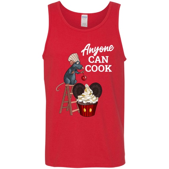 Disney Unisex Tank Top, Remy, Anyone Can Cook, Mickey Cupcake, Ratatouille, Snacks, Disney World, Disneyland, Vacation Tee