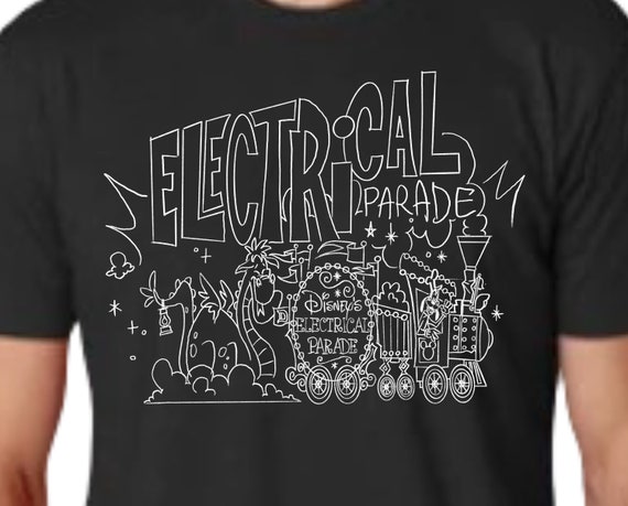 Disney T-Shirt Main Street Electrical Parade Sketch Art, Walt Disney World, Disneyland, Disney, Vacation Tee, Unisex