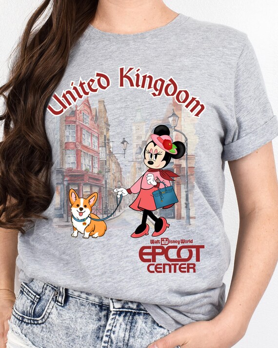 Disney World's Epcot INSTANT DIGITAL DOWNLOAD - World Showcase Minnie Mouse Art, United Kingdom Pavilion Digital Design
