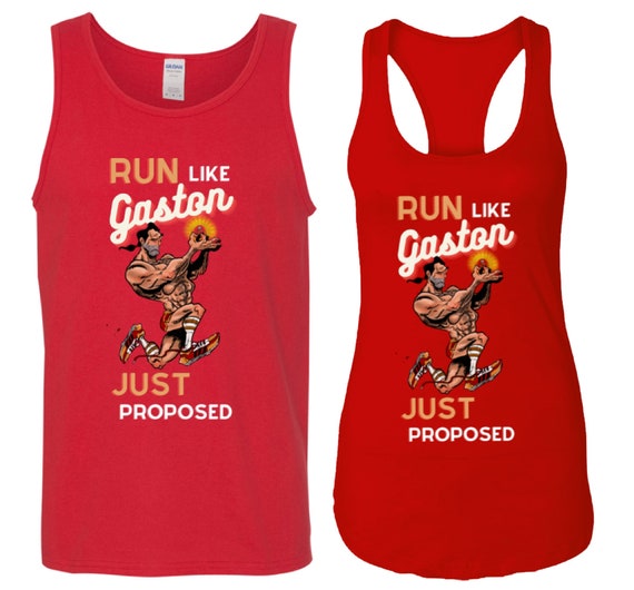 Disney Unisex Tank Top, RunDisney, Run Like Gaston Just Proposed, Disney World, Disneyland, Vacation Tee