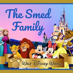 Disney Stroller Tag Scooter Tag - {INSTANT DIGITAL DOWNLOAD} Custom Personalized Disney World Name Sign for stroller scooter wheelchair