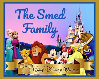 Disney Stroller Tag Scooter Tag - {INSTANT DIGITAL DOWNLOAD} Custom Personalized Disney World Name Sign for stroller scooter wheelchair