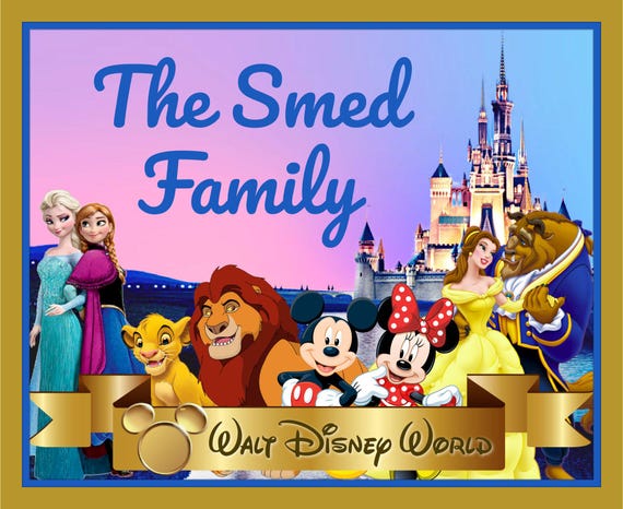 Disney Stroller Tag Scooter Tag - {INSTANT DIGITAL DOWNLOAD} Custom Personalized Disney World Name Sign for stroller scooter wheelchair