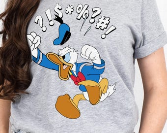 Retro Donald Duck Mood Cartoon PNG, Disney Instant Digital Download, Funny Vintage Disney Graphic, Printable Digital Art