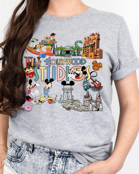 Disney World Park Tee, Disney Hollywood Studios Tee, Retro Disney Park Shirt, Unisex Theme Park Style, Hollywood Studios Outfit