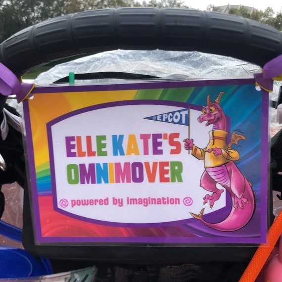 Stroller Tag - Custom, Personalized, Disney FIGMENT Vacation Tag for your Stroller, Scooter, Wheel Chair