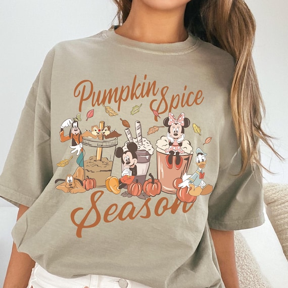 Disney Fall Sweets and Treats Tee -  Autumn Mickey T-Shirt, Disney Fall Oversized Tee - Mickey Fall Comfort Colors T-Shirt