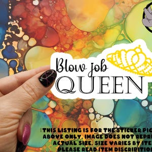 Blow Job Queen Sticker| Naughty Stickers | Adult stickers | NSFW Stickers |