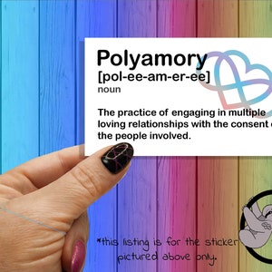 Polyamory Definition Sticker: Pride ENM Glossy Laminated