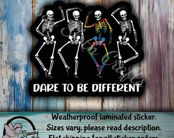 Dare to be different | LGBTQ Stickers | pride month  | funny adult stickers