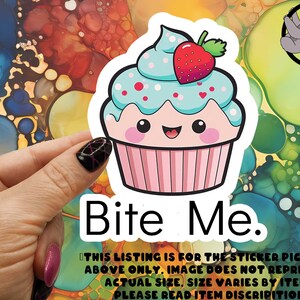 Bite me sticker | sarcastic stickers | sassy stickers | funny adult stickers