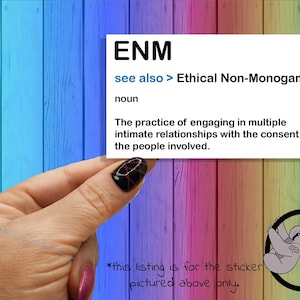 ENM Definition Sticker: Polyamory Pride, Glossy Laminated