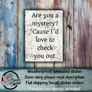 Mystery Sarcastic Sticker: Funny Adult Humor, Book Lover Gift