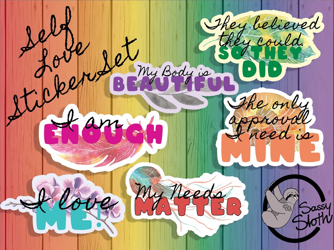 Self Love Affirmations Sticker Set | 6 Sticker Set!! | Self Love ...