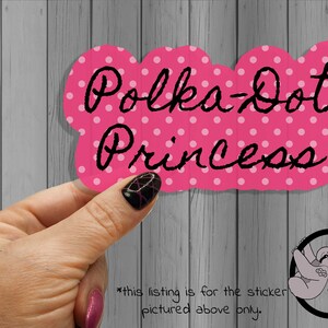 Polka Dot Princess Sticker | Polka Dots | Waterproof Stickers | Retro | Pinup Fashion