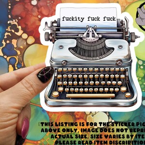 F*ckity F*ck F*ck Sarcastic Sticker: Weatherproof Glossy Sticker