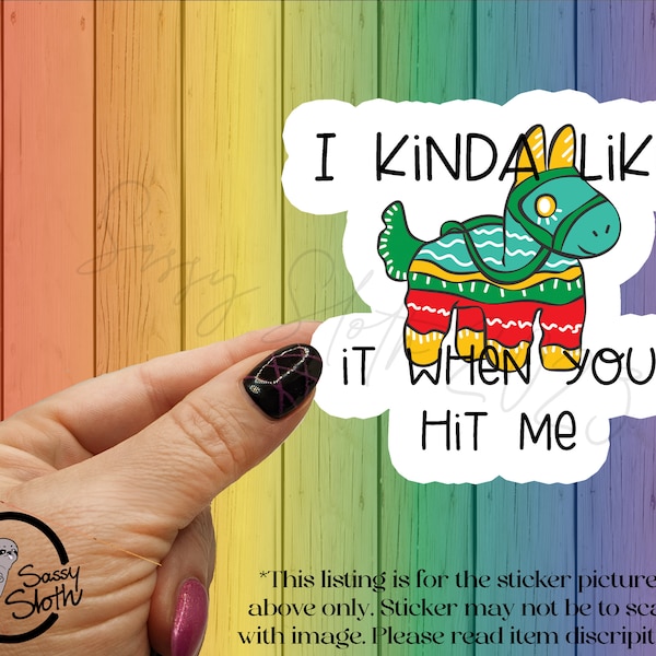 I Kinda Like It When You Hit Me | BDSM Stickers | Adult stickers | NSFW Stickers