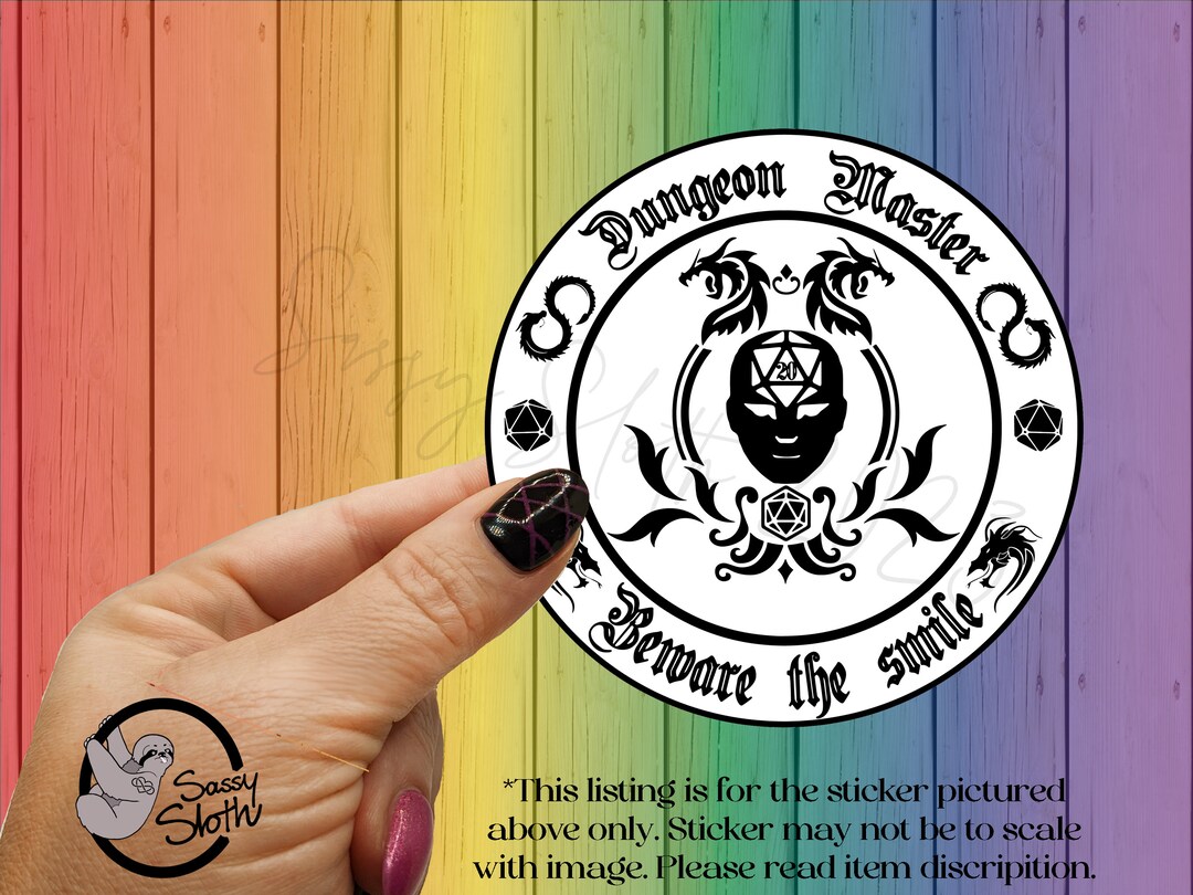 Dungeon Master Sticker: Funny RPG D&D Weatherproof Sticker - Etsy