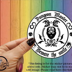 Dungeon Master Sticker: Funny RPG D&D Vinyl Decal