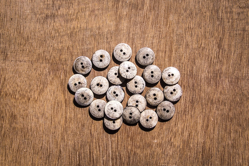 10 Pcs Bone buttons natural handcrafted buttons crochet image 2