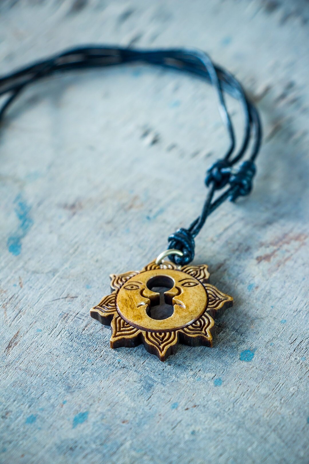 Rising Sun Bone Pendant