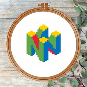 Old School Gaming Logo - Cross Stitch Pattern (DIGITAL PDF)