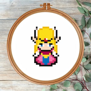 Zelda from the Legend of Zelda - Cross Stitch Pattern