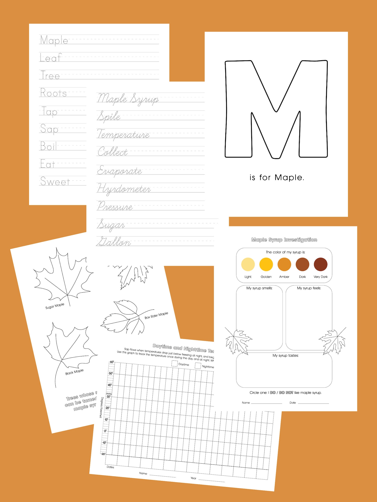 Maple Sugaring | Maple Syrup Learning Bundle | Nature Study | Mini Unit ...