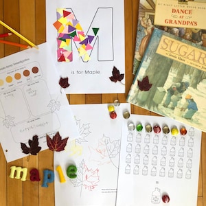 Ahorn Sugaring | Ahornsirup Lernpaket | Naturstudie | Mini Einheit | Homeschool | Druckbare PDF | Zuhause Schule