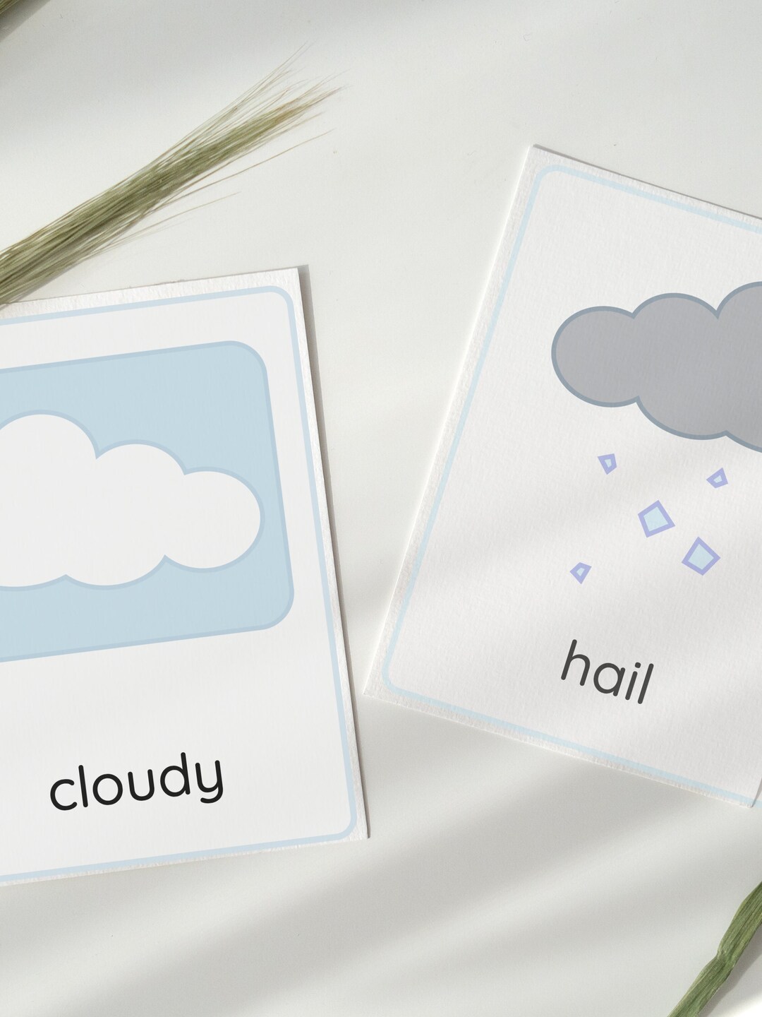 12 Printable Weather Cards | Preschool Weather Flashcards | Montessori ...
