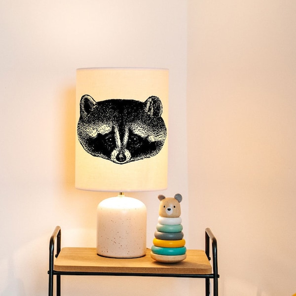 Raccoon Nursery Lamp Etsy