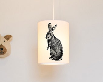 Rabbit lampshade/ceiling shade - animal lamp shade - rabbit lamp - nursery light - children's lampshade