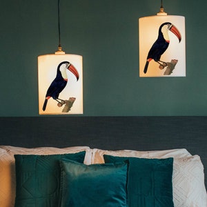 Toucan Lamp Shade: Tropical Bird Light, Kitsch Decor