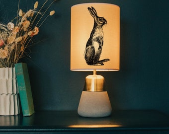 Hare Lamp Shade: Animal Rabbit Lighting, Handmade