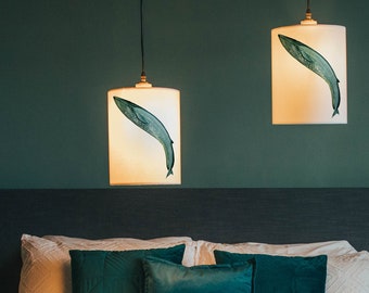 Leaping Whale Lampshade: Nautical Nursery Decor