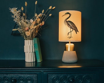 heron lampshade/ ceiling shade - bird lamp shade - lighting - bird lamp