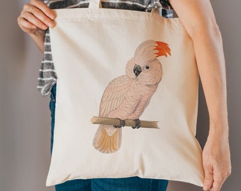 Parrot bag - cotton reusable bag - fabric shopping bag - bird gifts