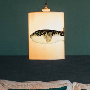 Smooth Toadfish Lamp Shade: Nautical Ceiling Lighting