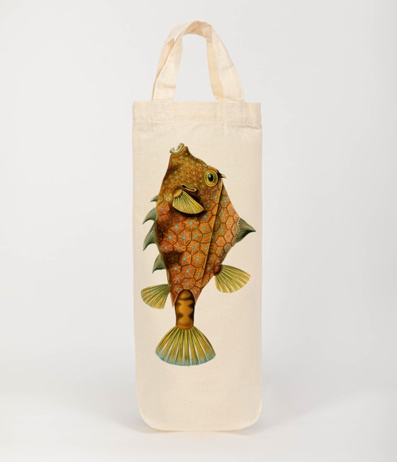 Humpback Turret Fish Gift Wine Tote Bottle Bag Gift Bag Nautical Gifts 