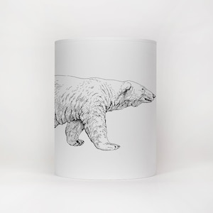 Polar bear lamp shade/ ceiling shade animal lamp shade bear lamp lighting image 5