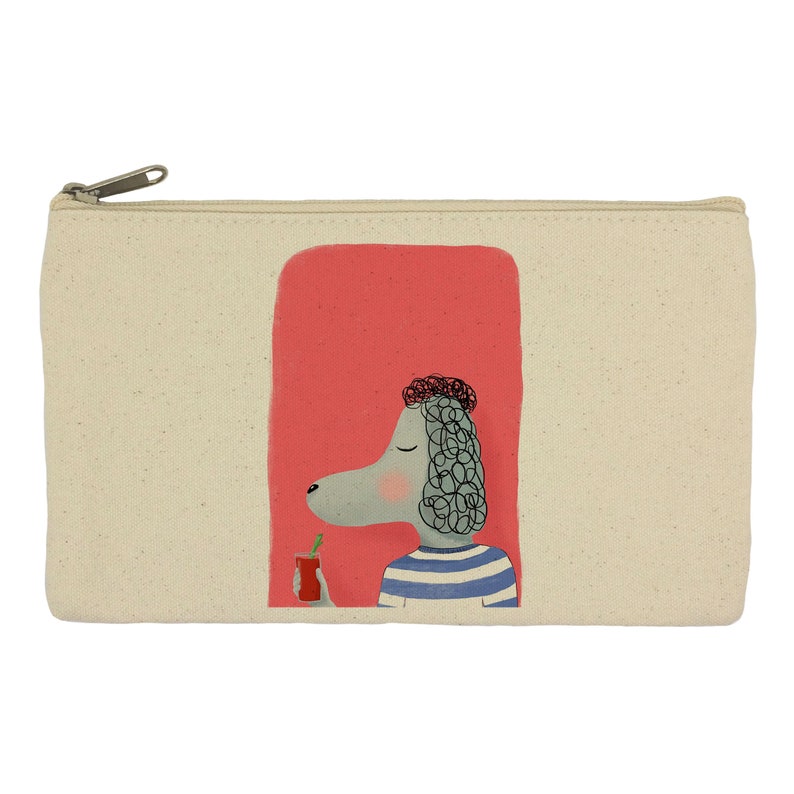 Pencil case stationery hare pencil pouch canvas bag pencil holder make up bag school supplies